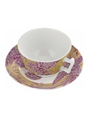 Spode Set of 4 Yellow Kingsley Tea Cup And Saucers - Image 3 of 4
