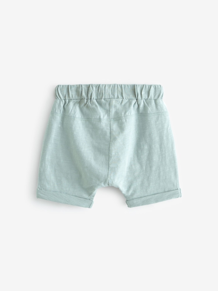 Mineral Blue/Tan Brown/Charcoal Grey Lightweight Jersey Shorts 3 Pack (3mths-7yrs) - Image 3 of 6