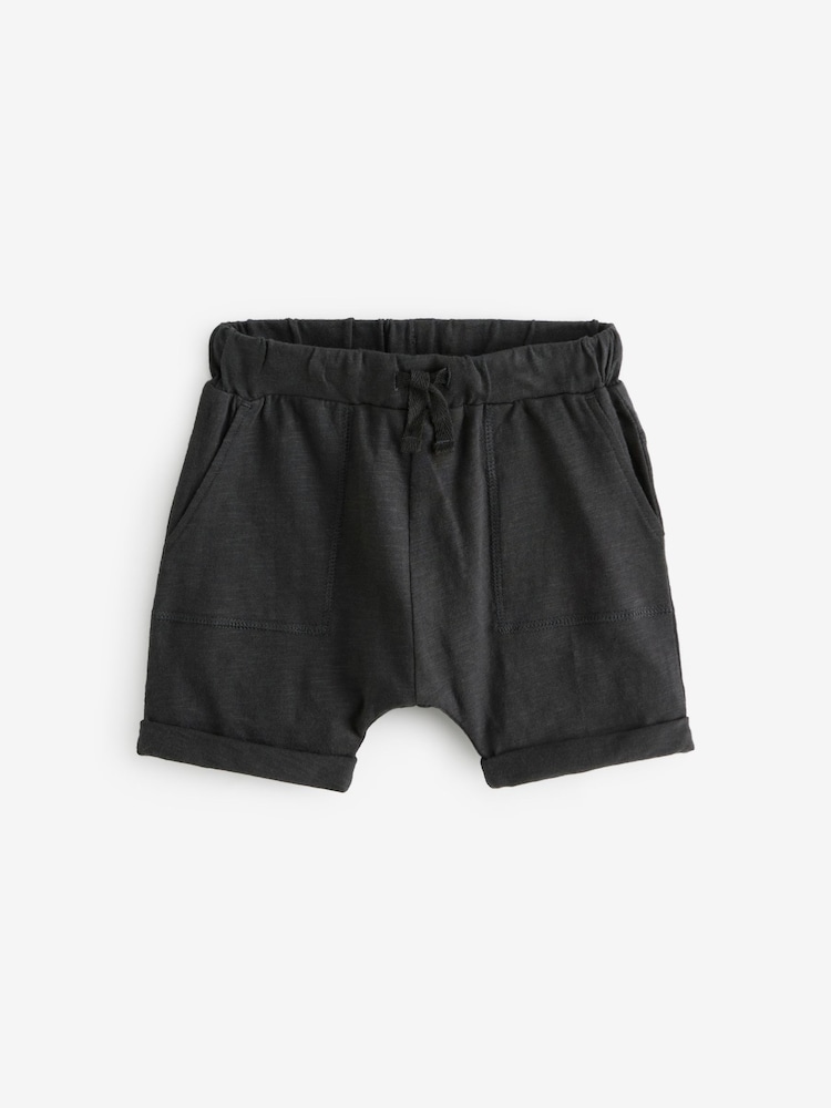 Mineral Blue/Tan Brown/Charcoal Grey Lightweight Jersey Shorts 3 Pack (3mths-7yrs) - Image 5 of 6