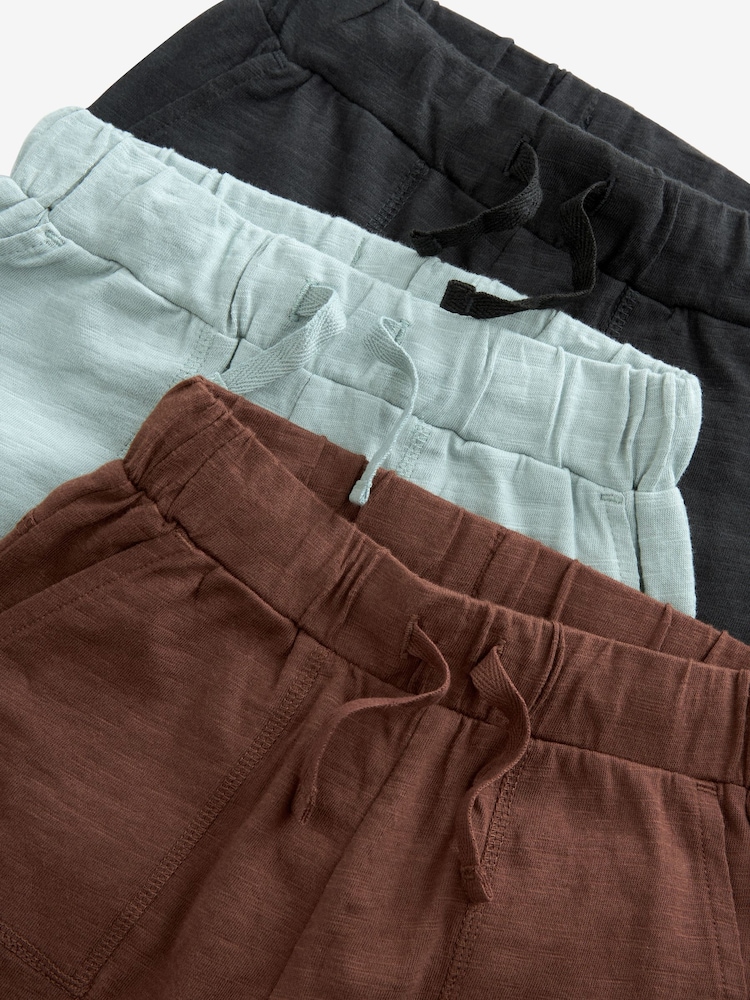 Mineral Blue/Tan Brown/Charcoal Grey Lightweight Jersey Shorts 3 Pack (3mths-7yrs) - Image 6 of 6 Mineral Blue/Tan Brown/Charcoal Grey Lightweight Jersey Shorts 3 Pack (3mths-7yrs) - Image 6 of 6