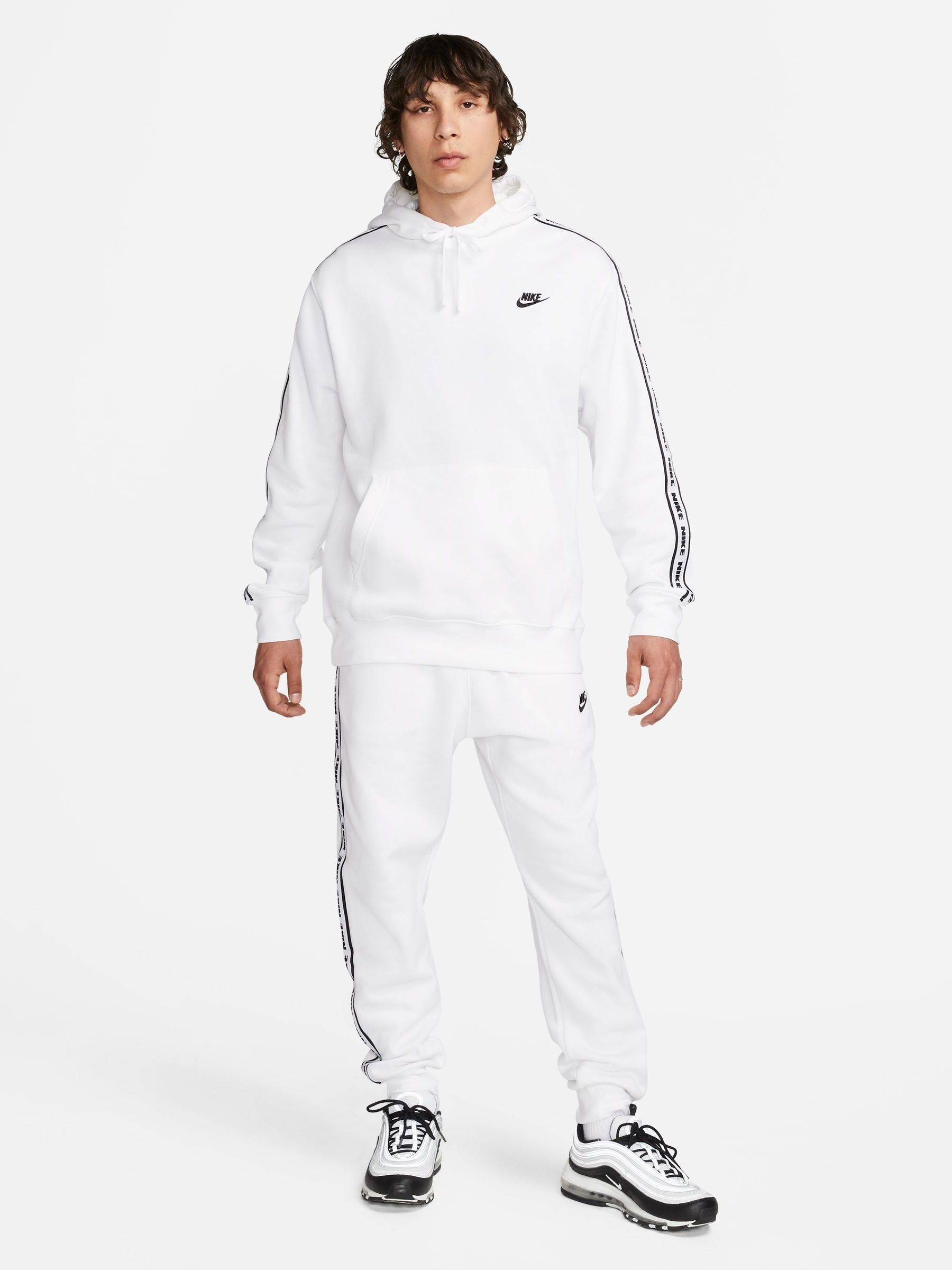 White nike tracksuit top