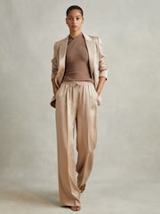 Reiss Neutral Darla Ribbed Cross-Over Vest - Image 5 of 6