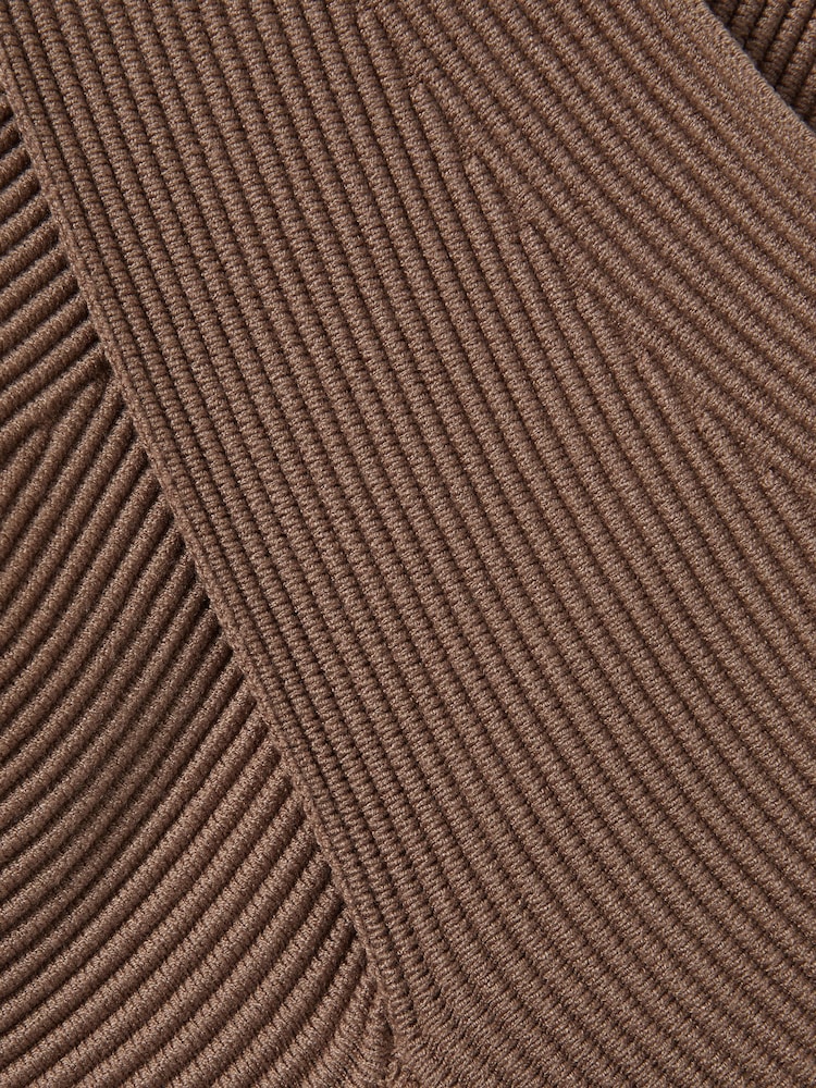 Reiss Neutral Darla Ribbed Cross-Over Vest - Image 6 of 6