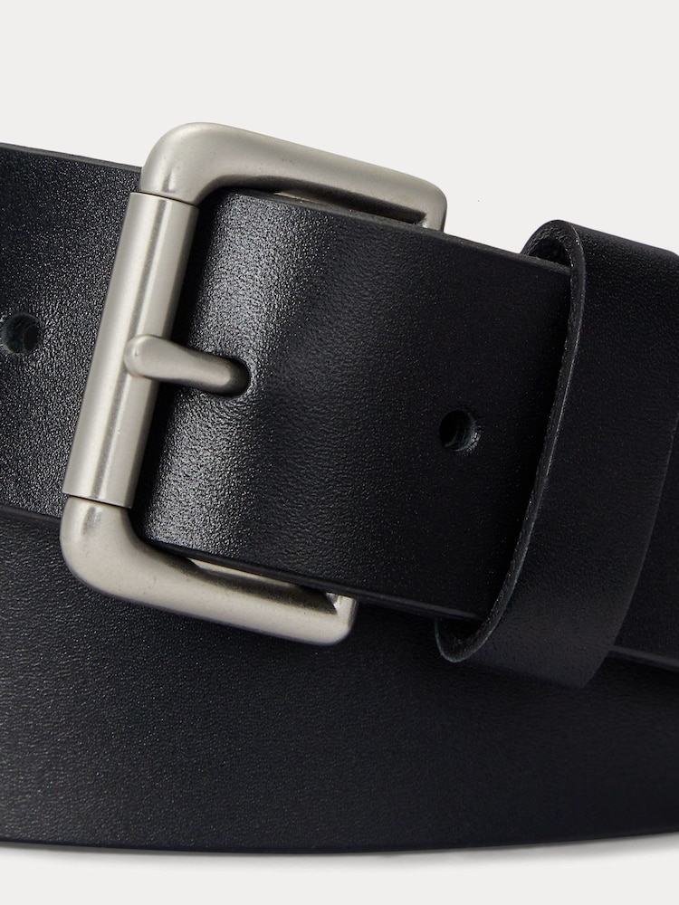 Polo Ralph Lauren Black Leather Jeans Belt - Image 2 of 2