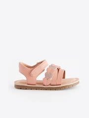 Pink Wide Fit (G) Heart Sandals - Image 2 of 6