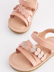 Pink Wide Fit (G) Heart Sandals - Image 4 of 6