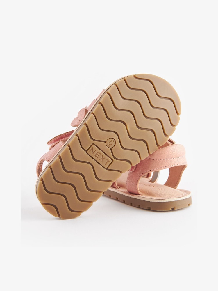 Pink Wide Fit (G) Heart Sandals - Image 6 of 6