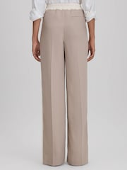Reiss Natural May Wide Petite Wide Leg Contrast Stripe Drawstring Trousers - Image 5 of 7
