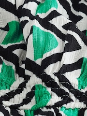 Green Geometric Off Shoulder Playsuit - Image 5 of 5