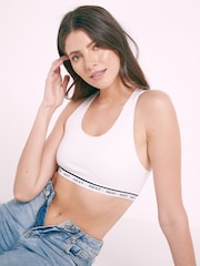 Black/Grey Marl/White Cotton Ultimate Comfort Crop Tops 3 Pack - Image 2 of 10