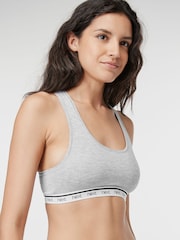 Black/Grey Marl/White Cotton Ultimate Comfort Crop Tops 3 Pack - Image 3 of 10