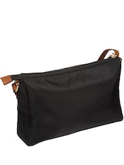 Pure Luxuries London Black/Brown 'Margaux'  Canvas & Leather Cross-Body Bag - Image 4 of 6