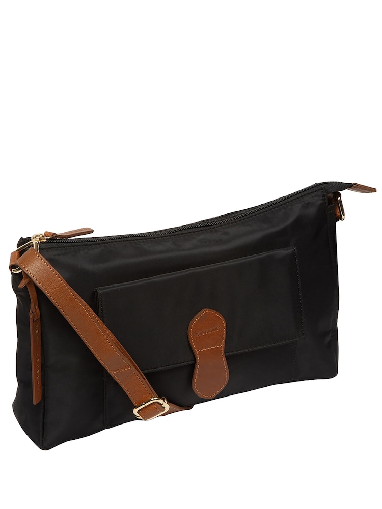 Pure Luxuries London Black/Brown 'Margaux' Canvas & Leather Cross-Body Bag - Image 6 of 6 Pure Luxuries London Black/Brown 'Margaux' Canvas & Leather Cross-Body Bag - Image 6 of 6