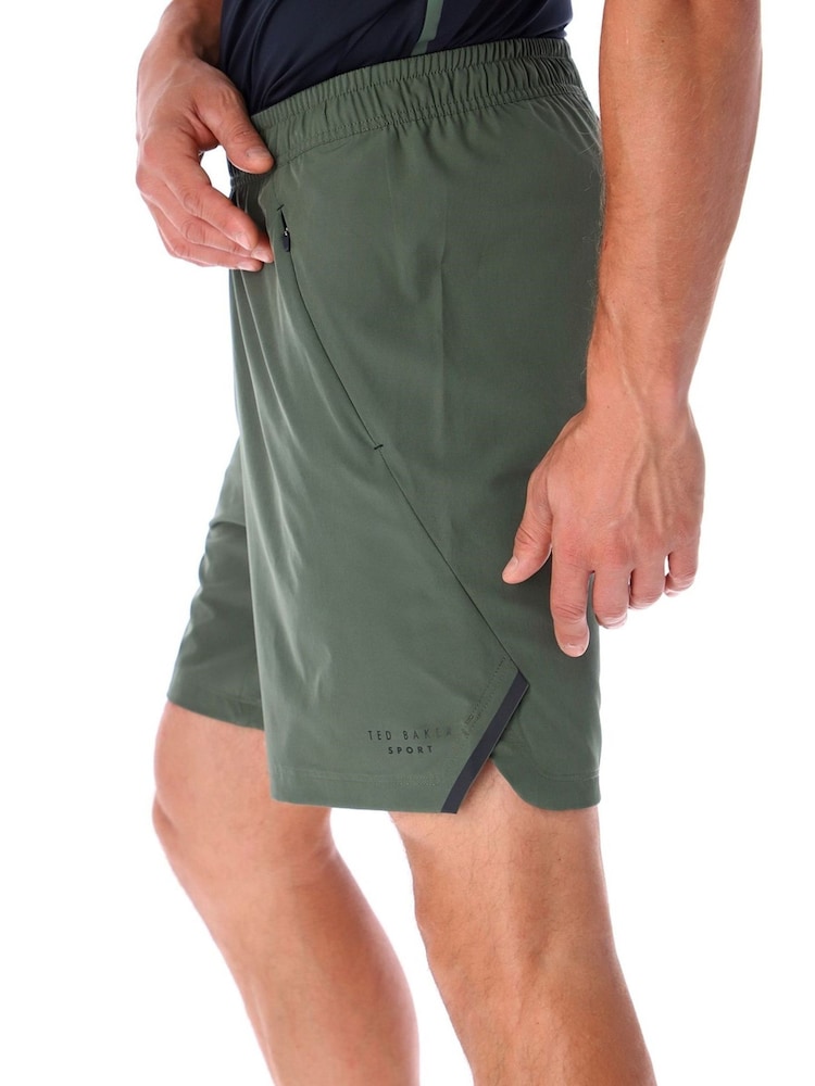 Ted Baker Sport Green 7" Training Shorts - Image 4 of 4 Ted Baker Sport Green 7" Training Shorts - Image 4 of 4