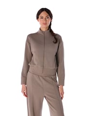 Ted Baker Sport Brown Tailored Cut Scuba Jacket - Image 1 of 4