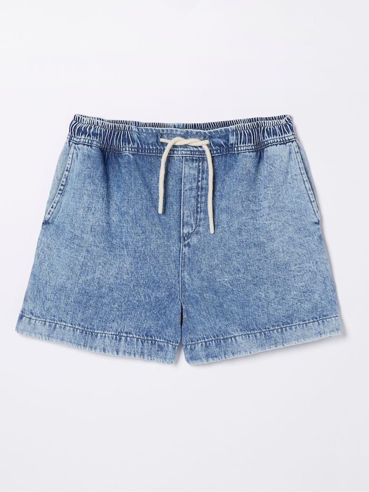 FatFace Blue Ashby Pull-On Denim Shorts - Image 4 of 4