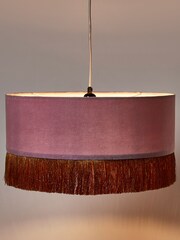 Oliver Bonas Purple Ero Velvet Tassel Pendant Shade - Image 2 of 4