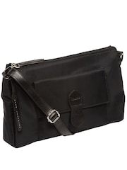 Pure Luxuries London Black 'Margaux'  Canvas & Leather Cross-Body Bag - Image 4 of 6
