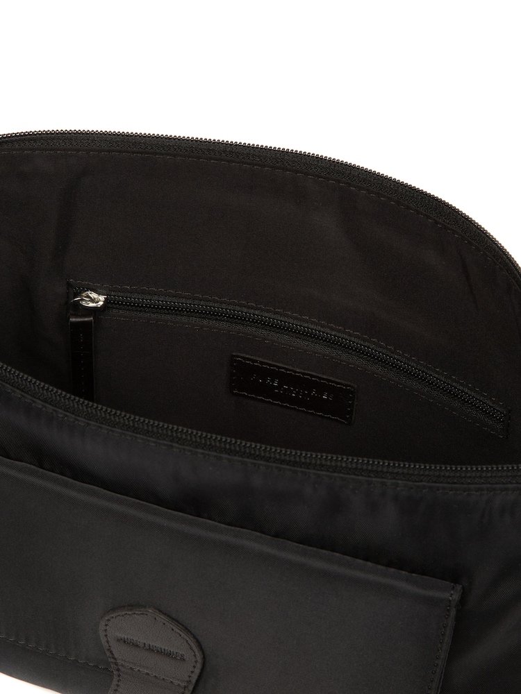 Pure Luxuries London Black 'Margaux'  Canvas & Leather Cross-Body Bag - Image 6 of 6