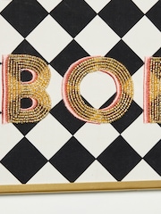 Oliver Bonas Gold Bon Appetite Beaded Framed Wall Art - Image 3 of 4