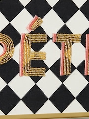 Oliver Bonas Gold Bon Appetite Beaded Framed Wall Art - Image 4 of 4