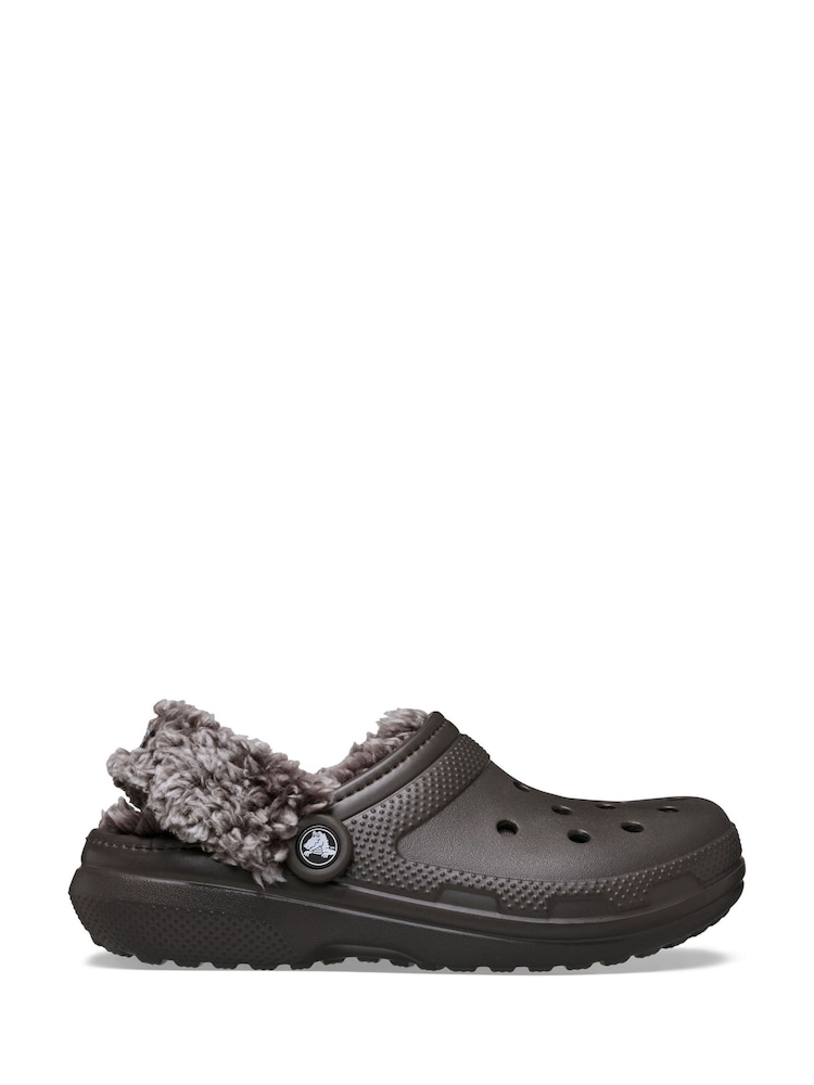 Crocs Brown Classic Fleece Lined Clog - Image 1 of 5 Crocs Brown Classic Fleece Lined Clog - Image 1 of 5