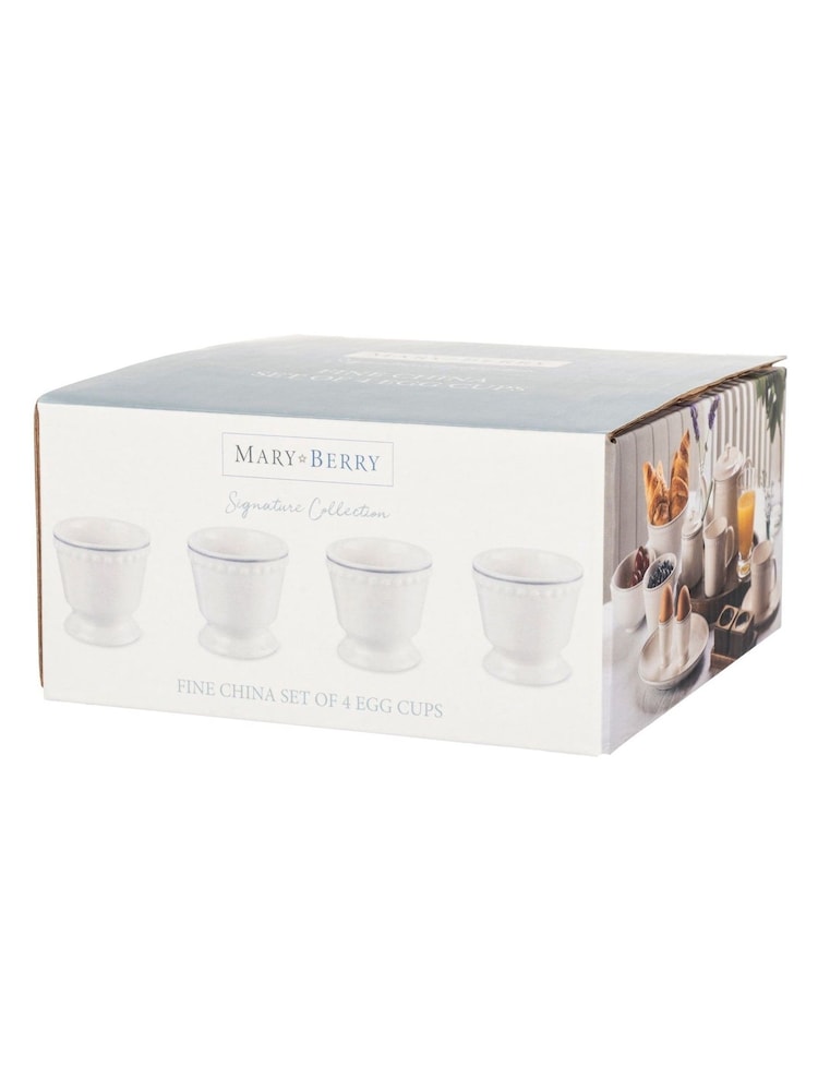 Mary Berry Set of 4 White Signature Egg Cups - Image 4 of 4