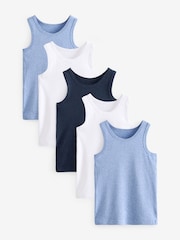 Blue Vests 5 Pack (1.5-16yrs) - Image 1 of 6