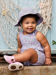 JoJo Maman Bébé Summer Ditsy Floppy Sun Hat - Image 1 of 2
