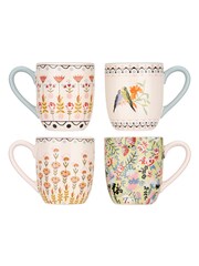 Cath Kidston Set of 4 Cream Breakfast Mugs - Image 2 of 4