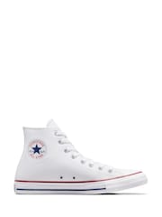 أبيض - حذاء رياضي بقبة مرتفعة Chuck Taylor All Star من Converse - صورة 4 من 12