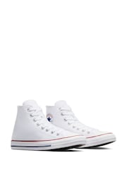 أبيض - حذاء رياضي بقبة مرتفعة Chuck Taylor All Star من Converse - صورة 6 من 12