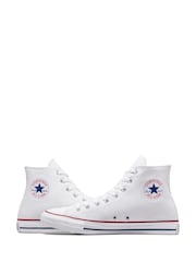 أبيض - حذاء رياضي بقبة مرتفعة Chuck Taylor All Star من Converse - صورة 8 من 12