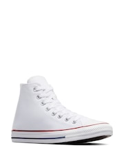 أبيض - حذاء رياضي بقبة مرتفعة Chuck Taylor All Star من Converse - صورة 9 من 12