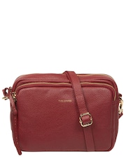 Rojo - Bolso bandolera de piel 'Remi' de Pure Luxuries London - Imagen 3 de 6