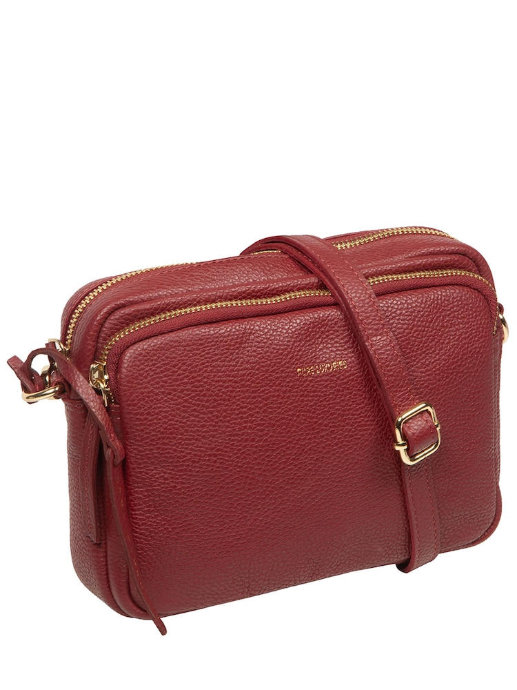 Rojo - Bolso bandolera de piel 'Remi' de Pure Luxuries London - Imagen 6 de 6