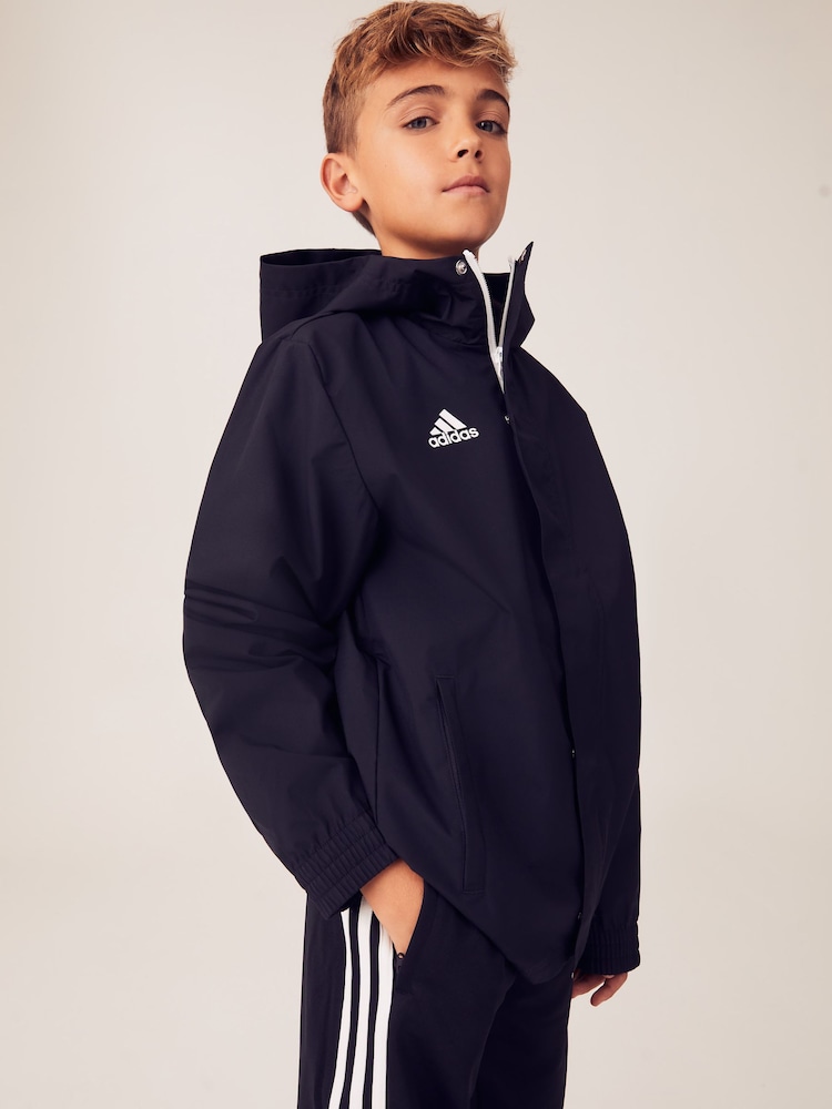 adidas Black Entrada Rain Jacket - Image 1 of 10