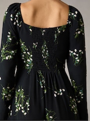 Ro&Zo Mini Rose Printed Square Neck Midi Dress - Image 6 of 8
