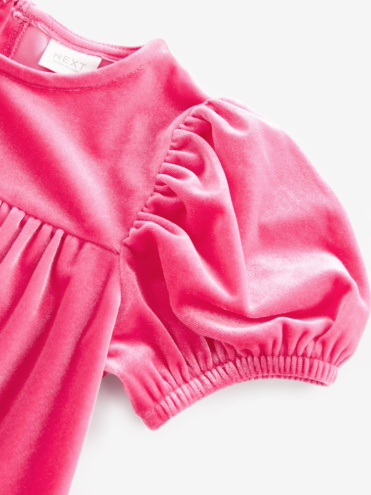 Pink - Partykleid aus Samt mit Puffärmeln (3 Monate bis 10 Jahre) - Bild 6 von 6 Pink - Partykleid aus Samt mit Puffärmeln (3 Monate bis 10 Jahre) - Bild 6 von 6