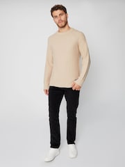 Threadbare Natural Crew Neck Raglan Sleeve Knitted Jumper - Image 3 of 5