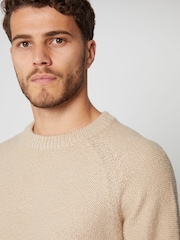 Threadbare Natural Crew Neck Raglan Sleeve Knitted Jumper - Image 4 of 5