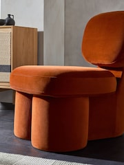 MADE.COM Cinnamon Velvet Thea Accent Chair - Image 5 of 7