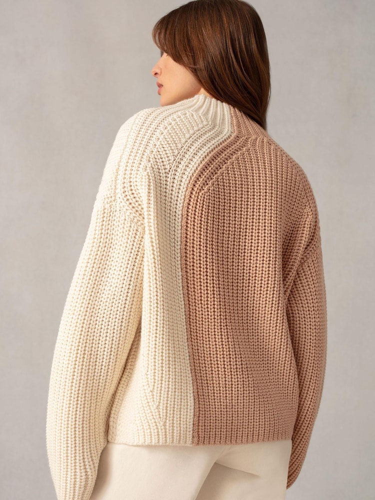 Ro&Zo Cream Two Tone Jumper - Image 2 of 8