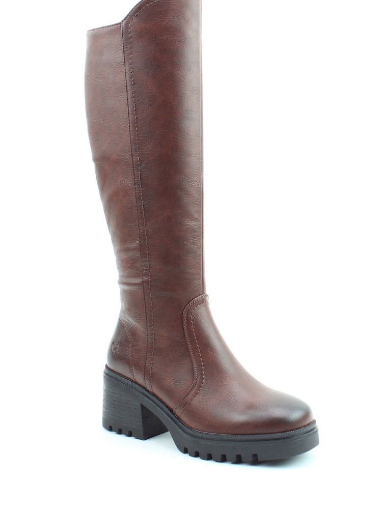 Heavenly Feet Ladies Vegan Friendly Tall Brown Boots - Image 2 of 4