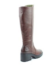 Heavenly Feet Ladies Vegan Friendly Tall Brown Boots - Image 4 of 4