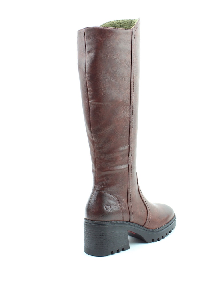 Heavenly Feet Ladies Vegan Friendly Tall Brown Boots - Image 4 of 4