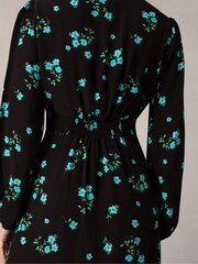Ro&Zo Cluster Floral Button Front Midi Dress - Image 4 of 6