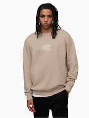 AllSaints Natural Varden Crew Sweat Top - Image 1 of 5