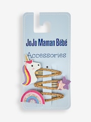 JoJo Maman Bébé Pink Unicorn 3-Pack Character Clips - Image 3 of 3