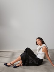Denim Forever Comfort T Bar Slingback Shoes - Image 3 of 7